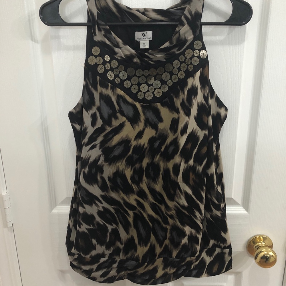Animal print blouse -perfect for work or night out